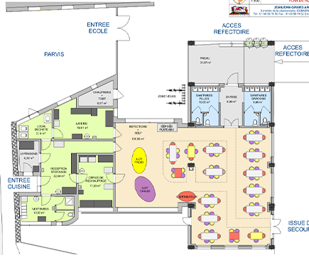 Plan du restaurant scolaire de l'école primaire de l'auxense donnemarie dontilly Plan du restaurant scolaire de l'école primaire de l'auxense donnemarie dontilly